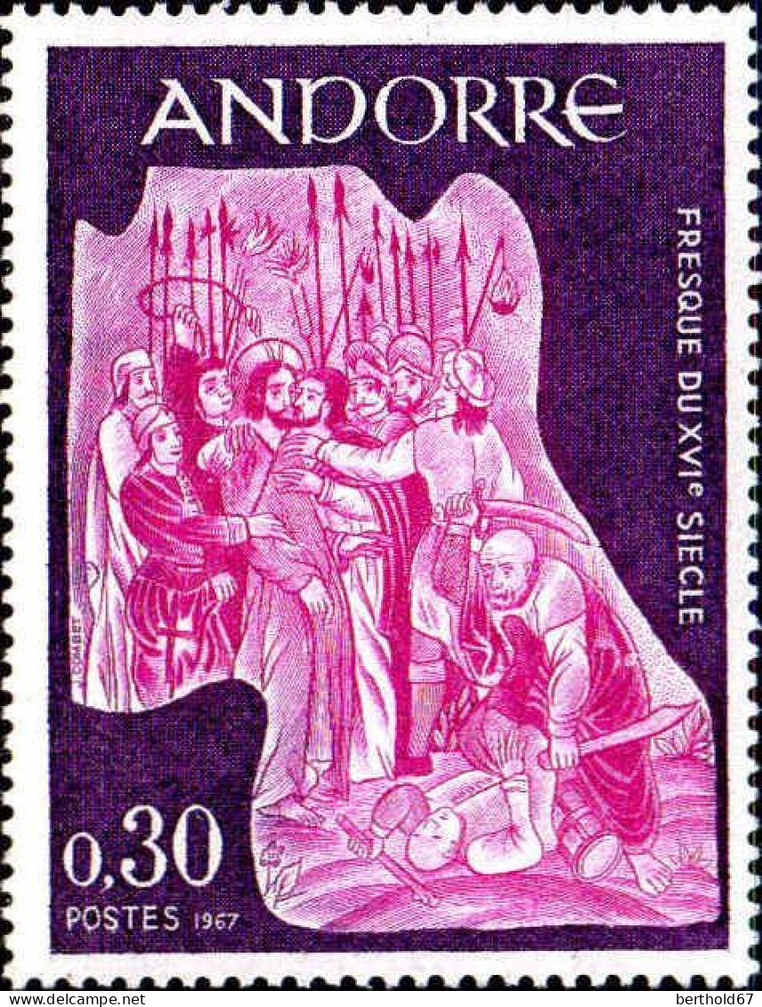 Andorre (F) Poste N** Yv:184/186 Fresques Du 16.Siècle - Ungebraucht