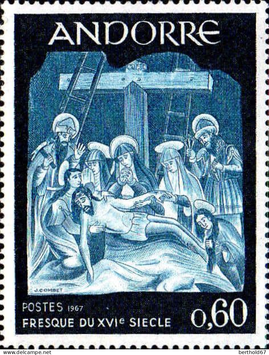 Andorre (F) Poste N** Yv:184/186 Fresques Du 16.Siècle - Ungebraucht