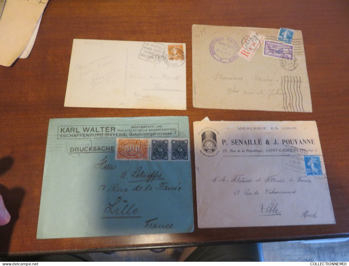 LOT DE LETTRES ,,, obliterations à voir ,, 1 seul devant de lettre montré par mon doigt ,,à ETUDIER ,,recto-verso