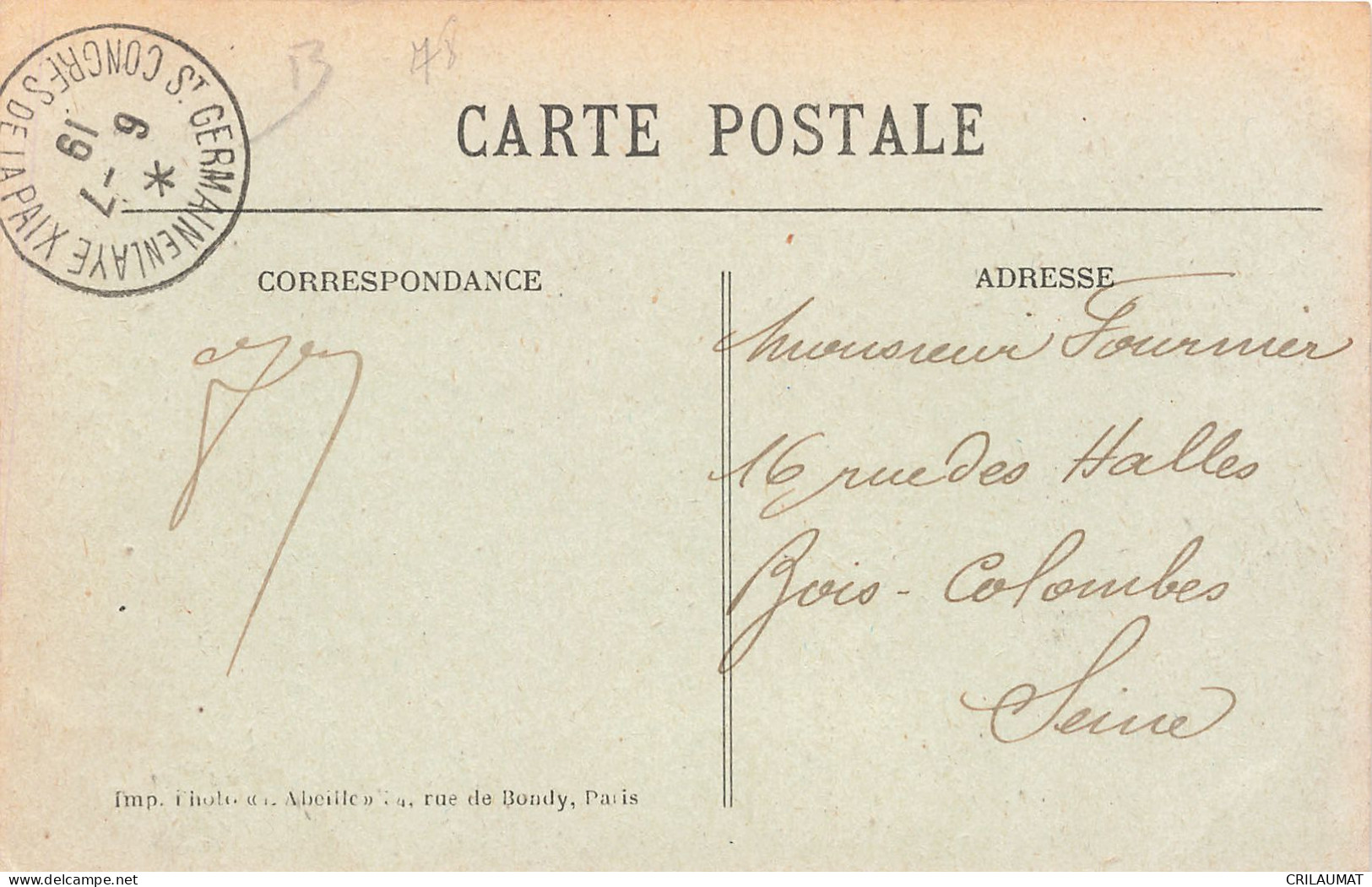 78-SAINT GERMAIN EN LAYE-N°T5311-C/0127 - St. Germain En Laye