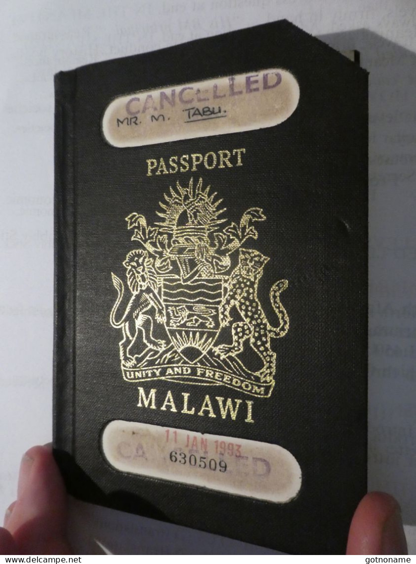 Passeport, Passport, Malawi, émis En 1993 - Historical Documents