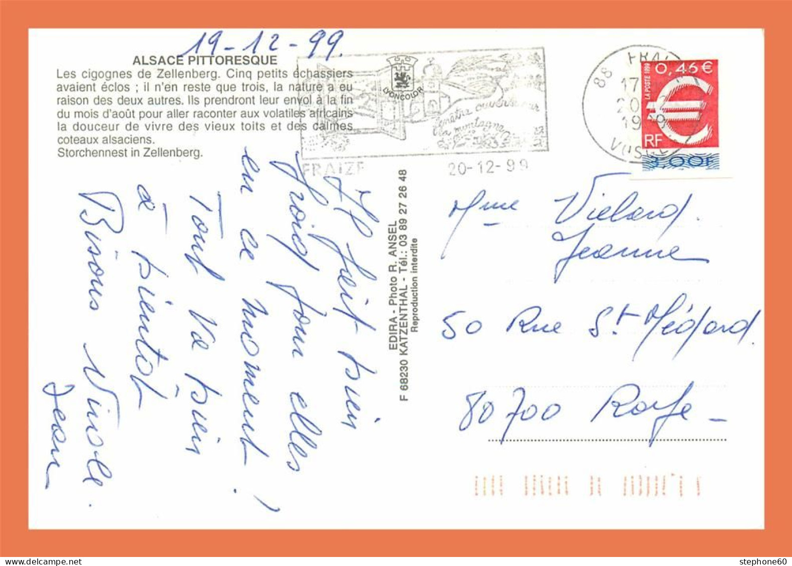 A482 / 167 67 - ALSACE PITTORESQUE Les Cigognes De Zellenberg - Sonstige & Ohne Zuordnung