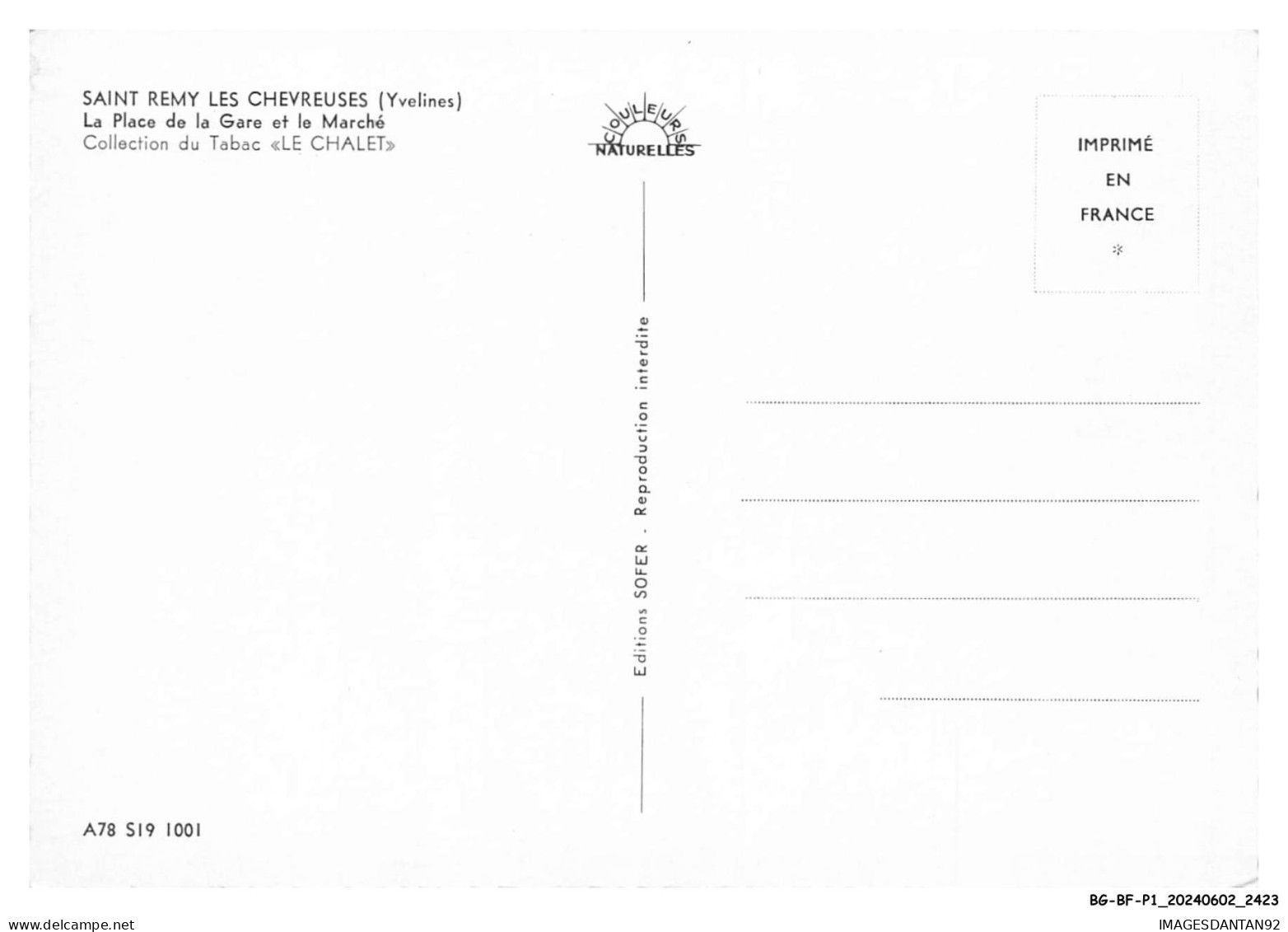 BG-BFP1-1212-78 - SAINT-REMY-LES-CHEVREUSES - La Place De Le Gare Et Le Marché - St.-Rémy-lès-Chevreuse