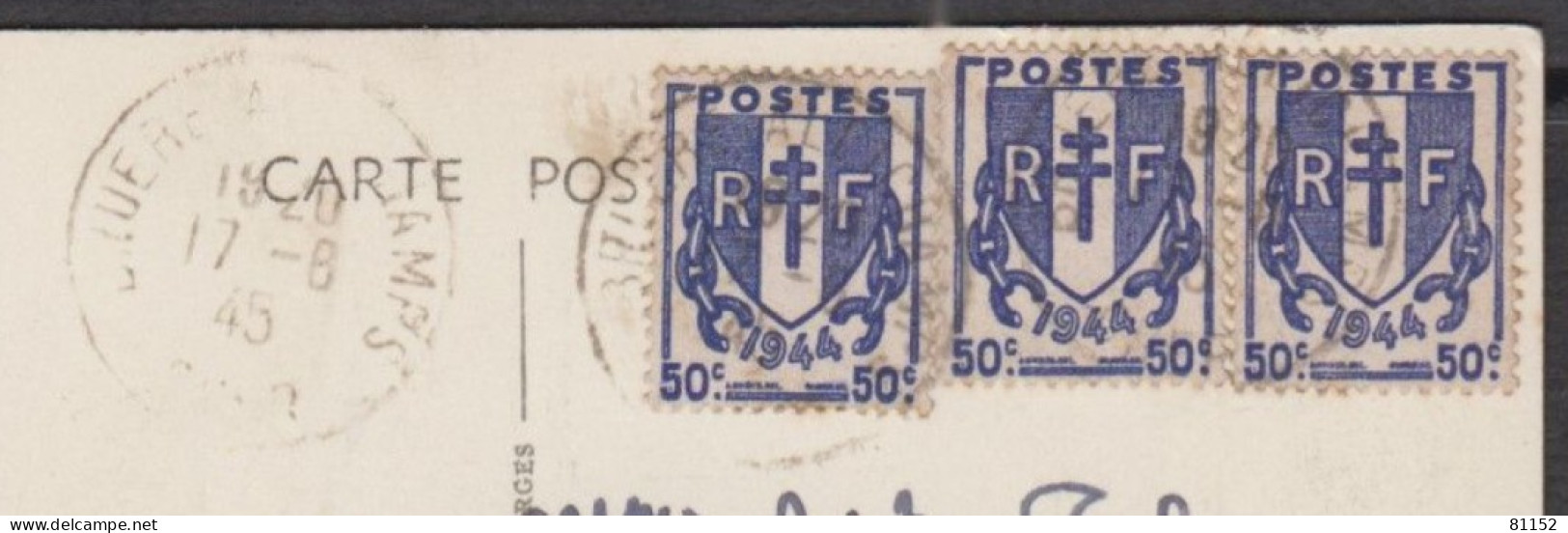 Chaines Brisées  50c Y&T 673 X 3   Sur  CPSM  De 18 De BRUERE-ALLICHAMPS " Chateau..."  Pour  08 Condé Les Vouziers - Briefe U. Dokumente