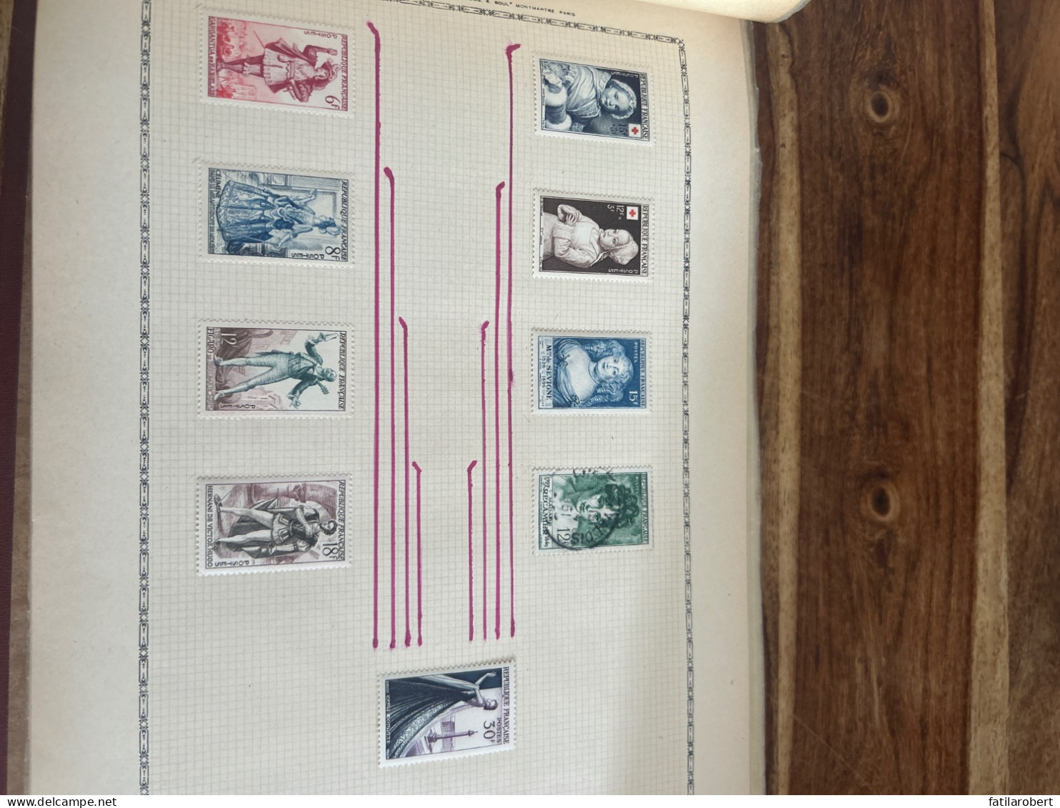 Timbres ancien dans un album