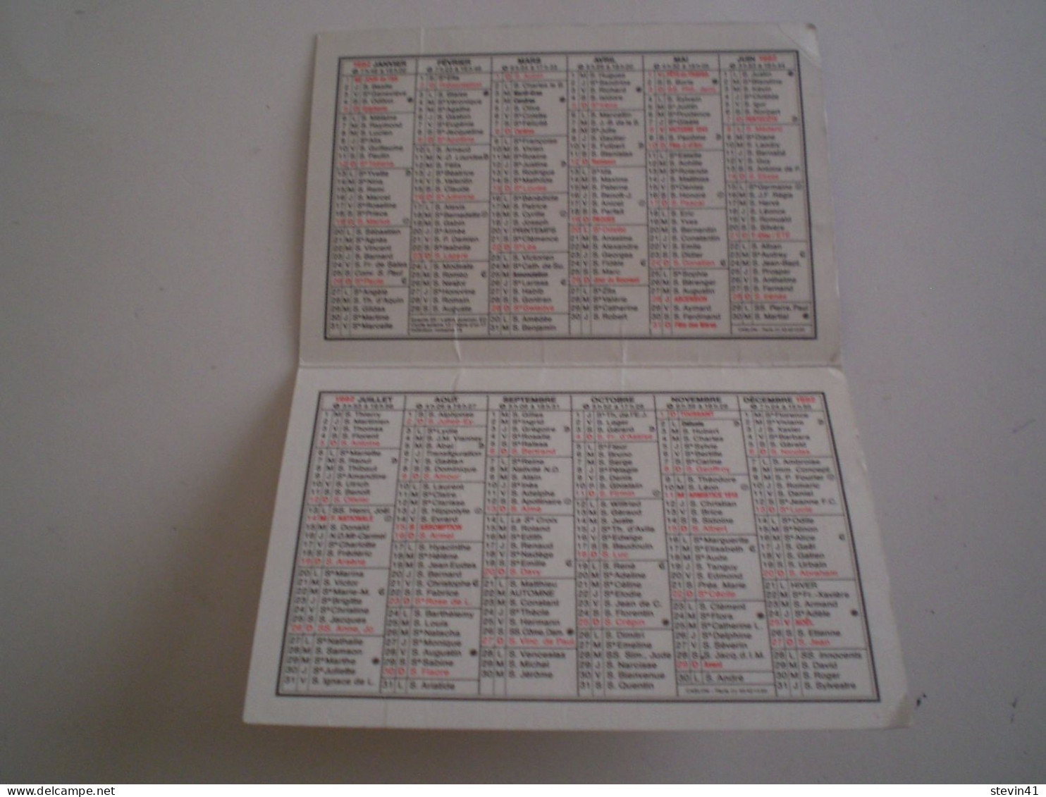 Calendrier De Poche 1992 MICKEY (publicitaire, Mini, Petit) - Small : 1981-90