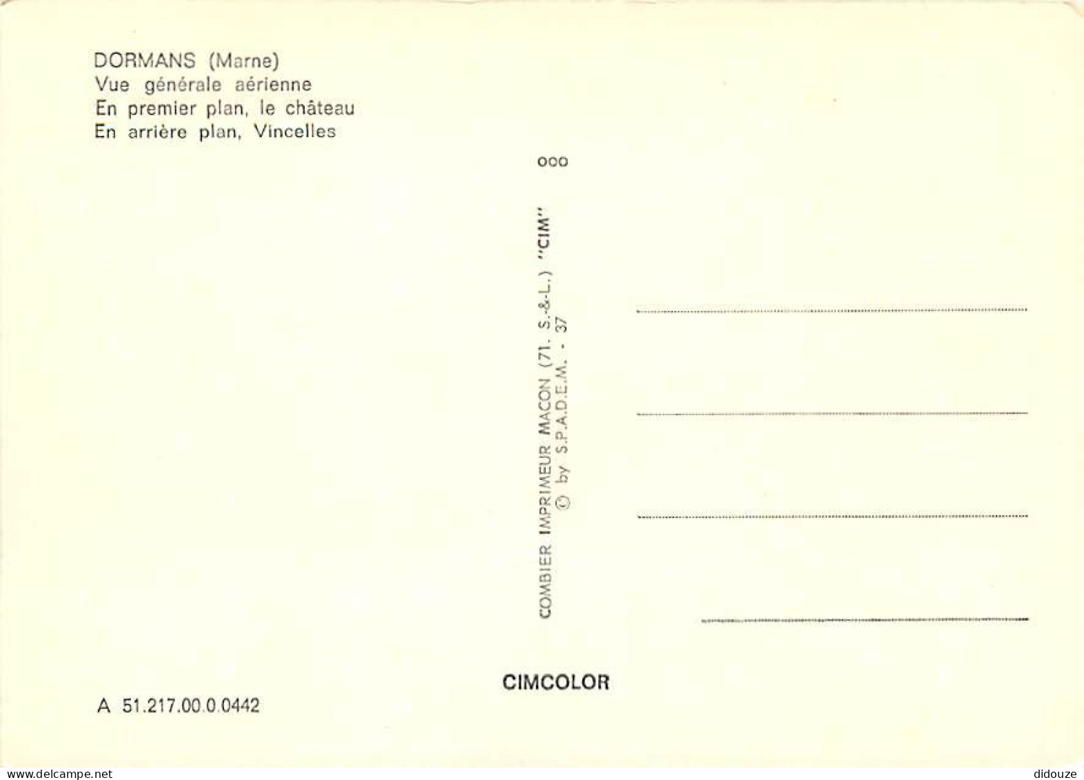 51 - Dormans - Vue Générale Aérienne - En Premier Plan  Le Château - En Arrière Plan  Vincelles - CPM - Carte Neuve - Vo - Dormans