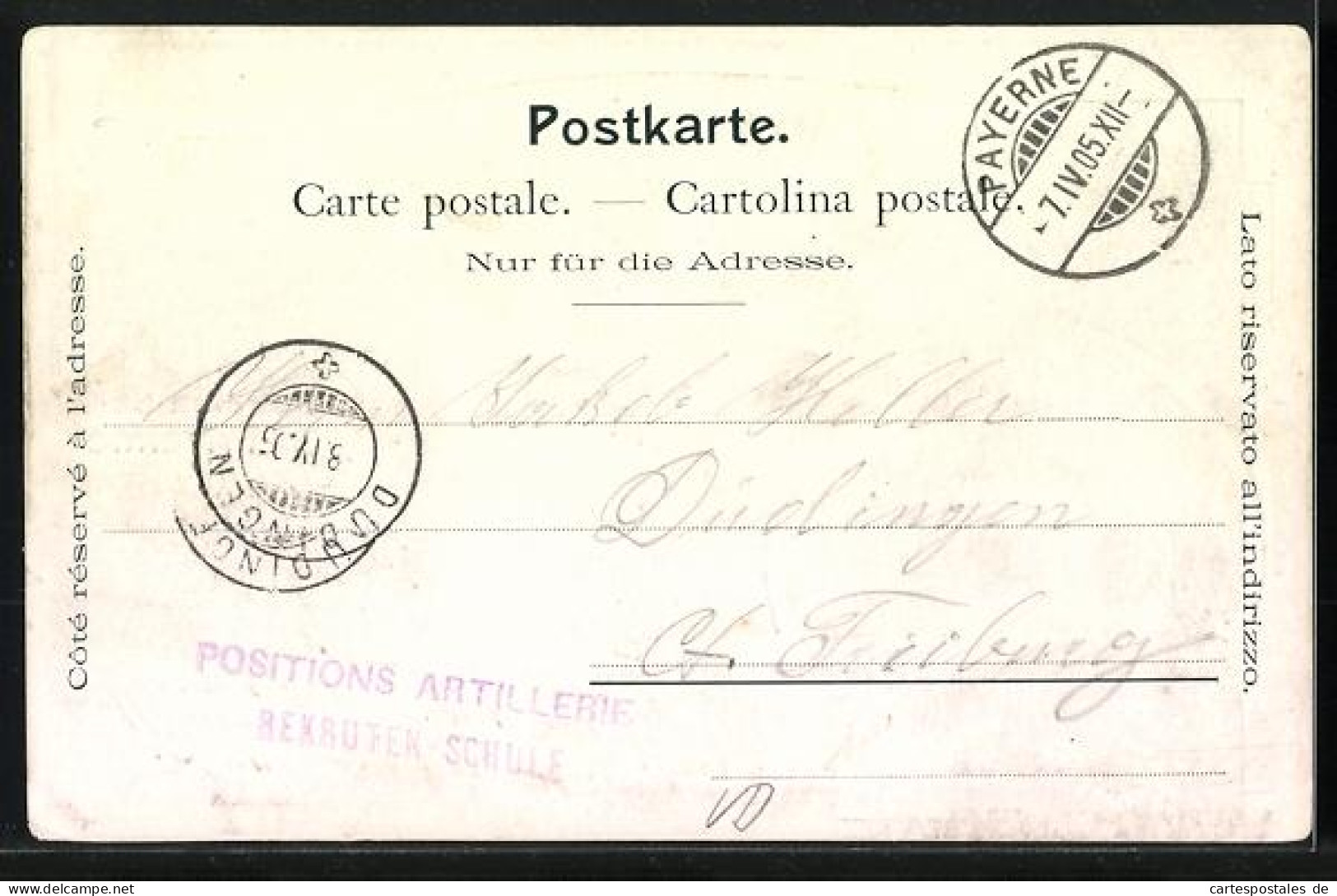 Lithographie Payerne, Vue Générale, Grand Rue - Payerne