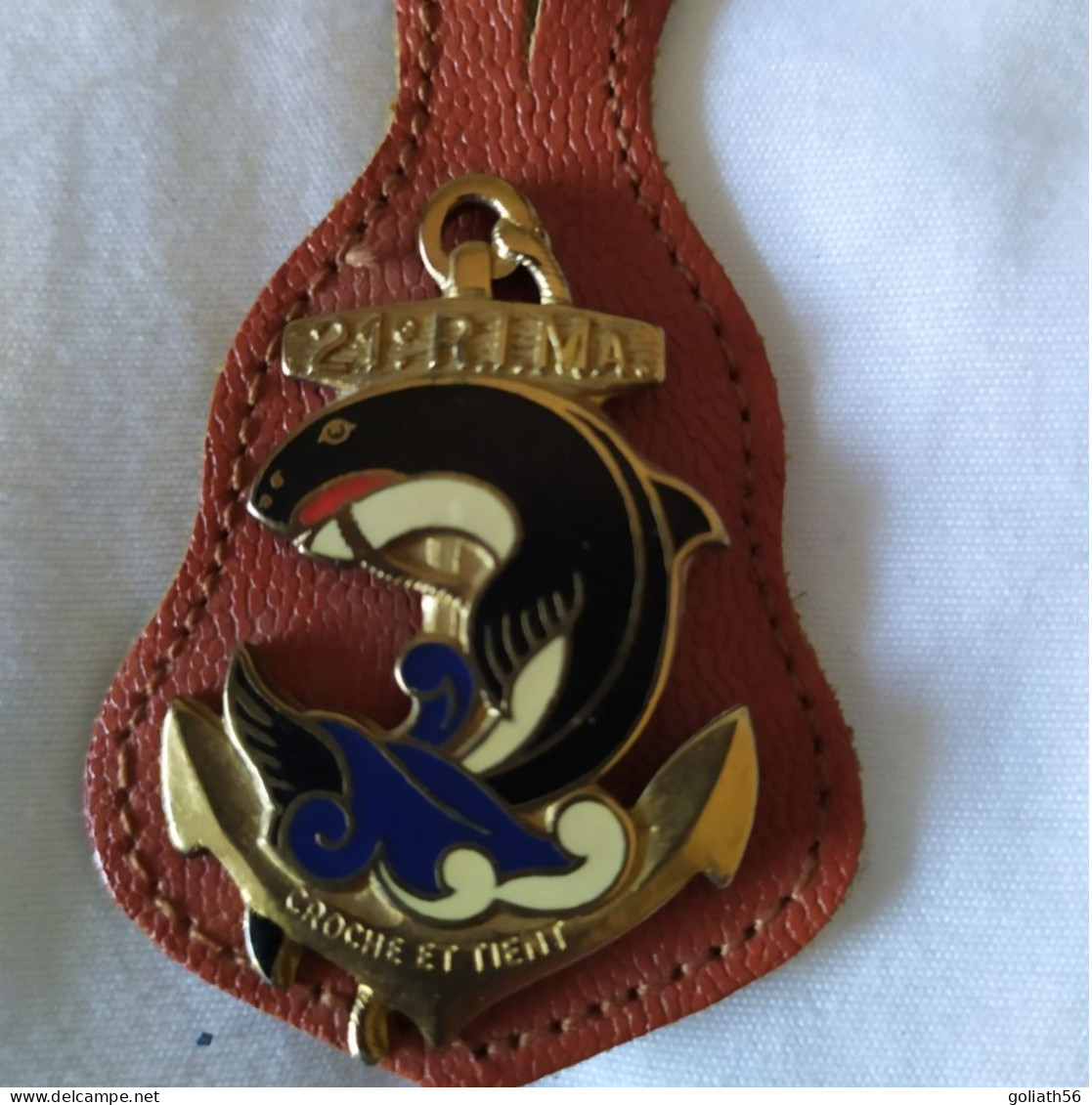 Insigne Ancien 21ème RIMA - Drago Paris - Croche Et Tient - Navy
