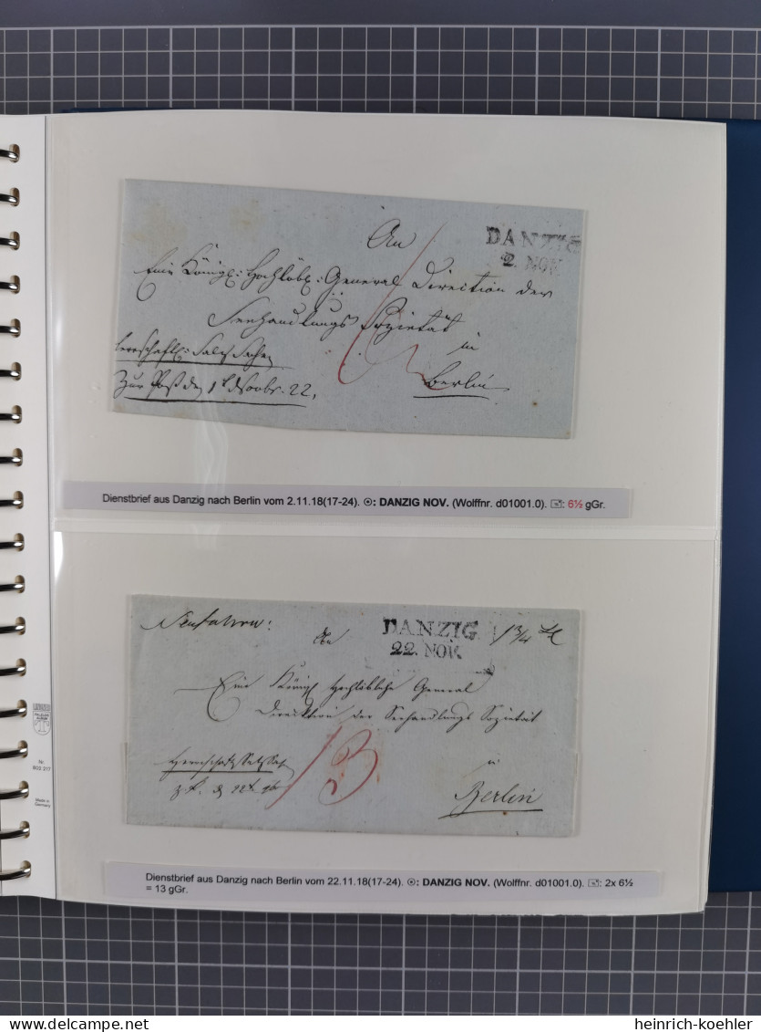 1672/1867, interessante Sammlung “Botenpost und Stempel aus der Preußen-Zeit” mit über 210 Briefen und Ganzsachen, dabei