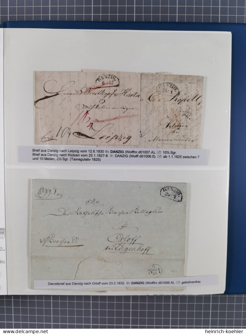 1672/1867, interessante Sammlung “Botenpost und Stempel aus der Preußen-Zeit” mit über 210 Briefen und Ganzsachen, dabei