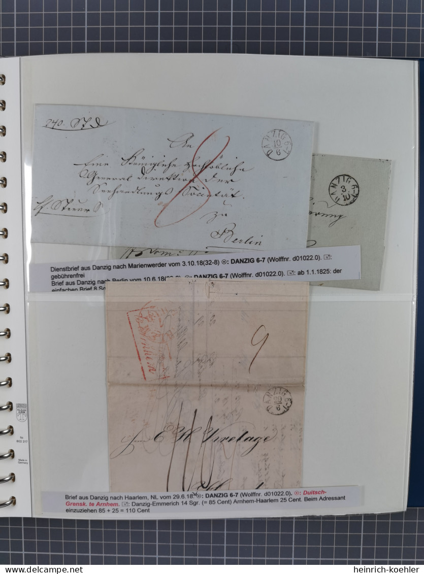 1672/1867, interessante Sammlung “Botenpost und Stempel aus der Preußen-Zeit” mit über 210 Briefen und Ganzsachen, dabei