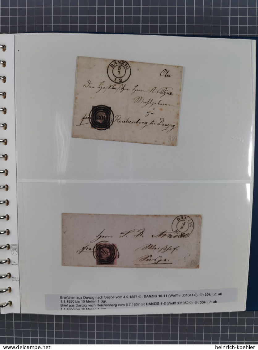 1672/1867, interessante Sammlung “Botenpost und Stempel aus der Preußen-Zeit” mit über 210 Briefen und Ganzsachen, dabei