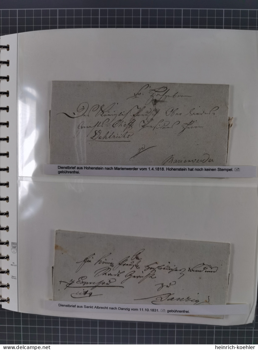 1672/1867, interessante Sammlung “Botenpost und Stempel aus der Preußen-Zeit” mit über 210 Briefen und Ganzsachen, dabei