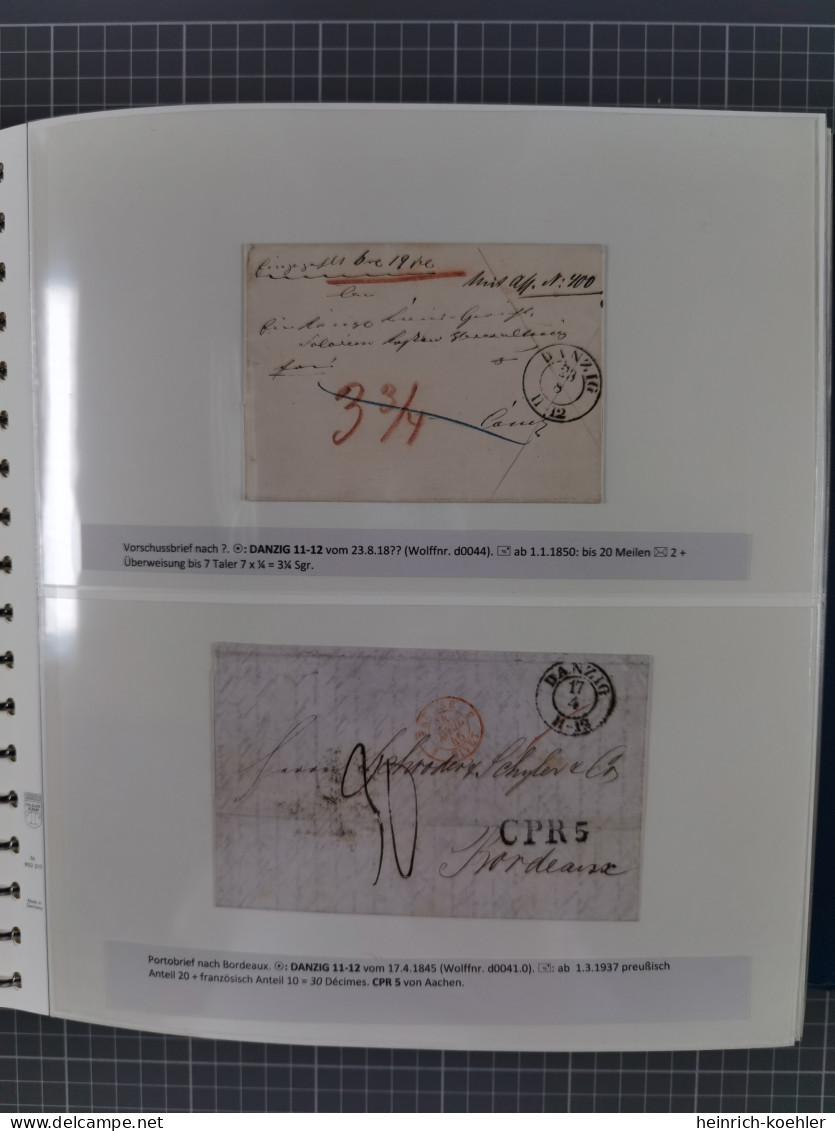 1672/1867, interessante Sammlung “Botenpost und Stempel aus der Preußen-Zeit” mit über 210 Briefen und Ganzsachen, dabei
