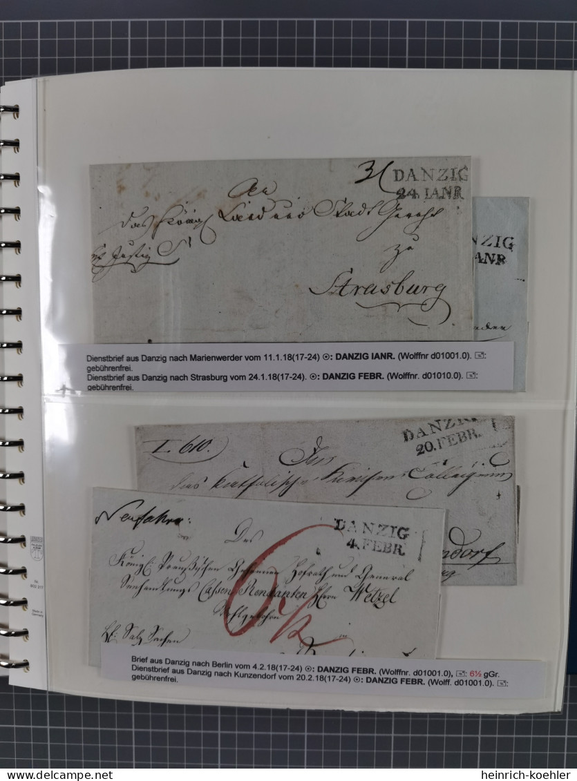 1672/1867, interessante Sammlung “Botenpost und Stempel aus der Preußen-Zeit” mit über 210 Briefen und Ganzsachen, dabei