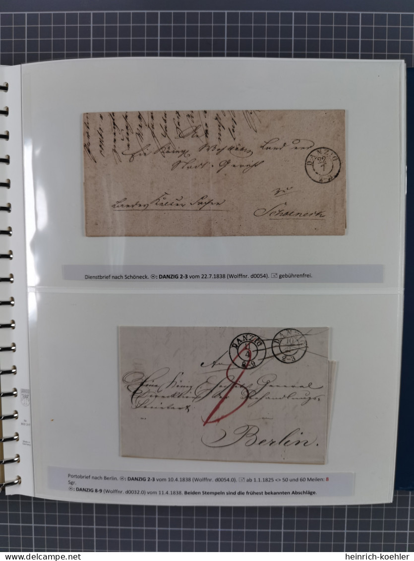 1672/1867, interessante Sammlung “Botenpost und Stempel aus der Preußen-Zeit” mit über 210 Briefen und Ganzsachen, dabei