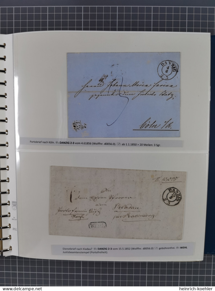 1672/1867, interessante Sammlung “Botenpost und Stempel aus der Preußen-Zeit” mit über 210 Briefen und Ganzsachen, dabei