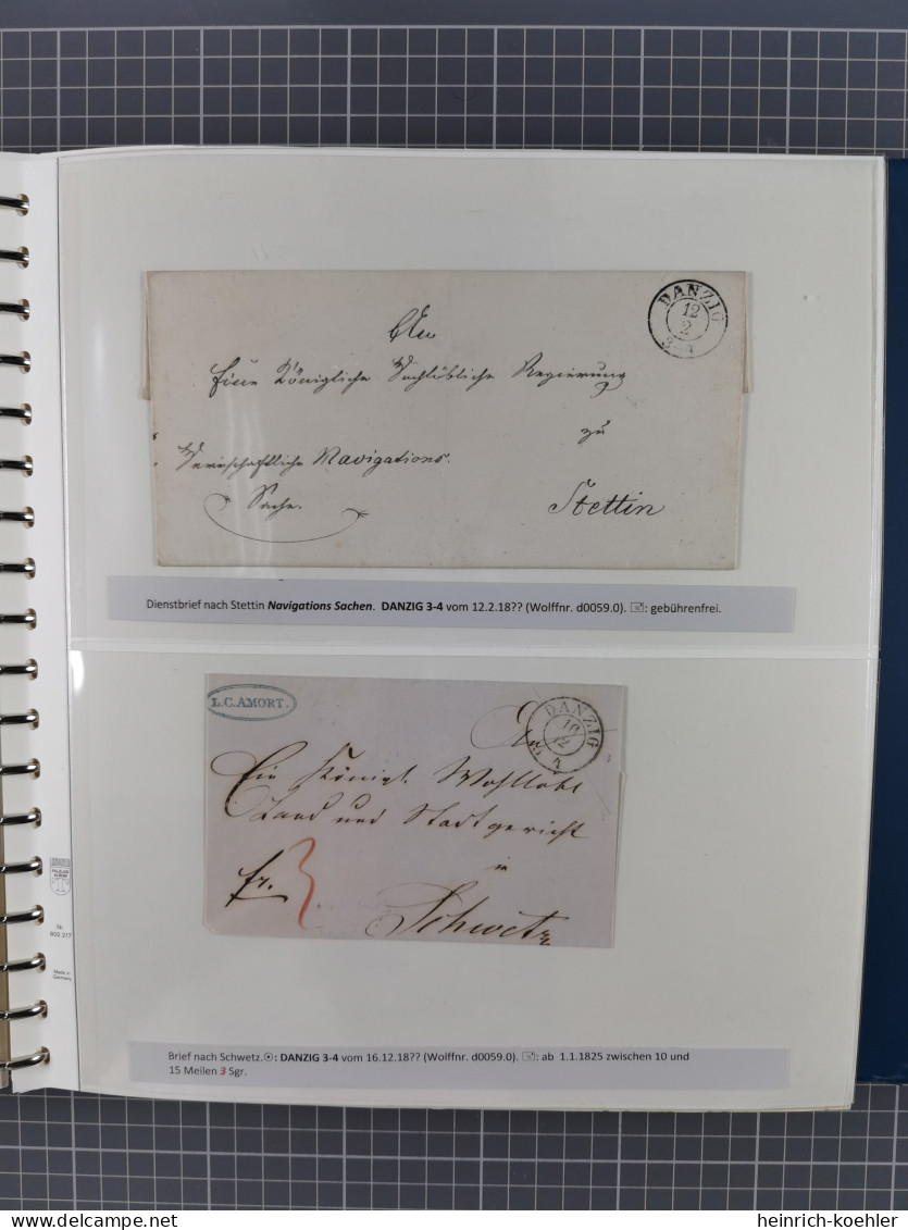 1672/1867, interessante Sammlung “Botenpost und Stempel aus der Preußen-Zeit” mit über 210 Briefen und Ganzsachen, dabei