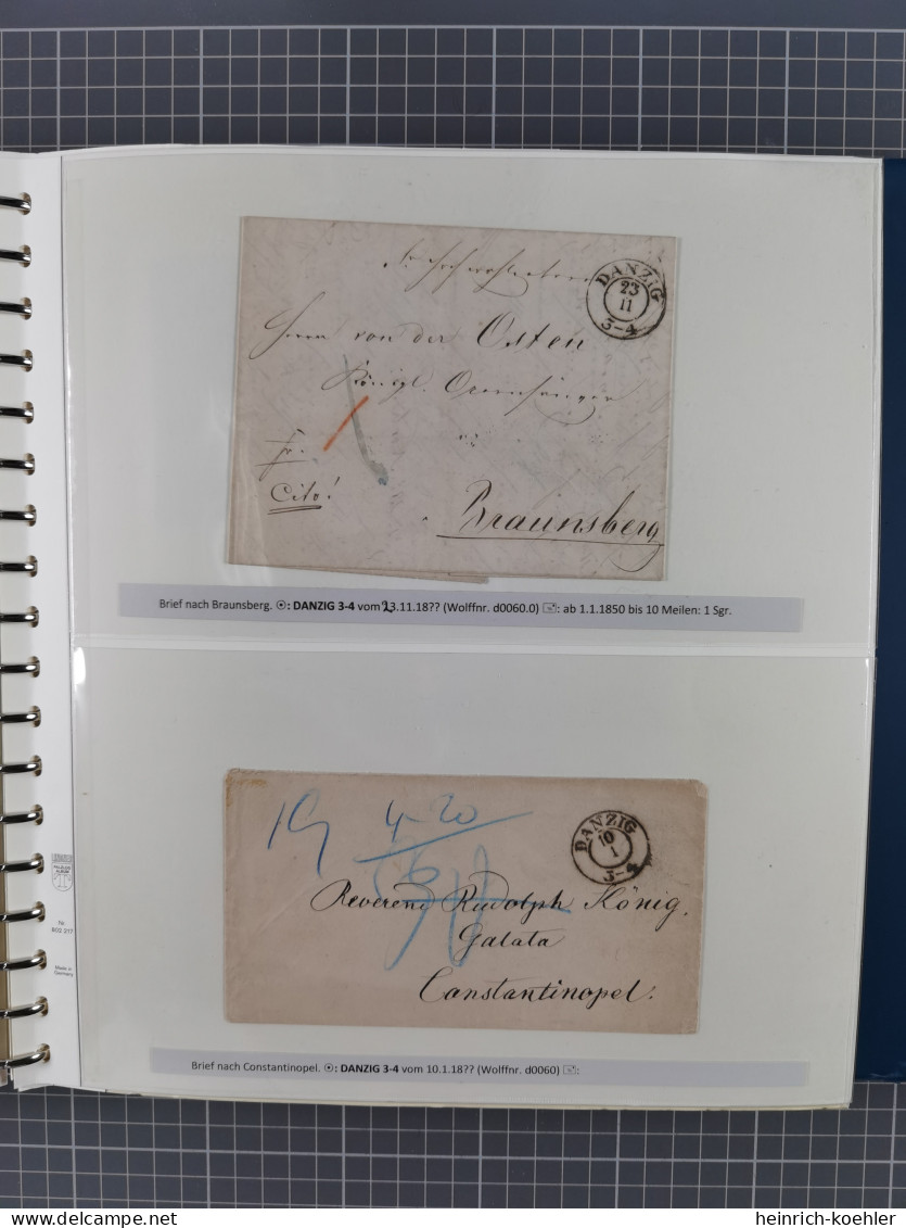 1672/1867, interessante Sammlung “Botenpost und Stempel aus der Preußen-Zeit” mit über 210 Briefen und Ganzsachen, dabei