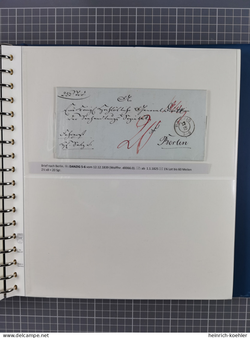 1672/1867, interessante Sammlung “Botenpost und Stempel aus der Preußen-Zeit” mit über 210 Briefen und Ganzsachen, dabei