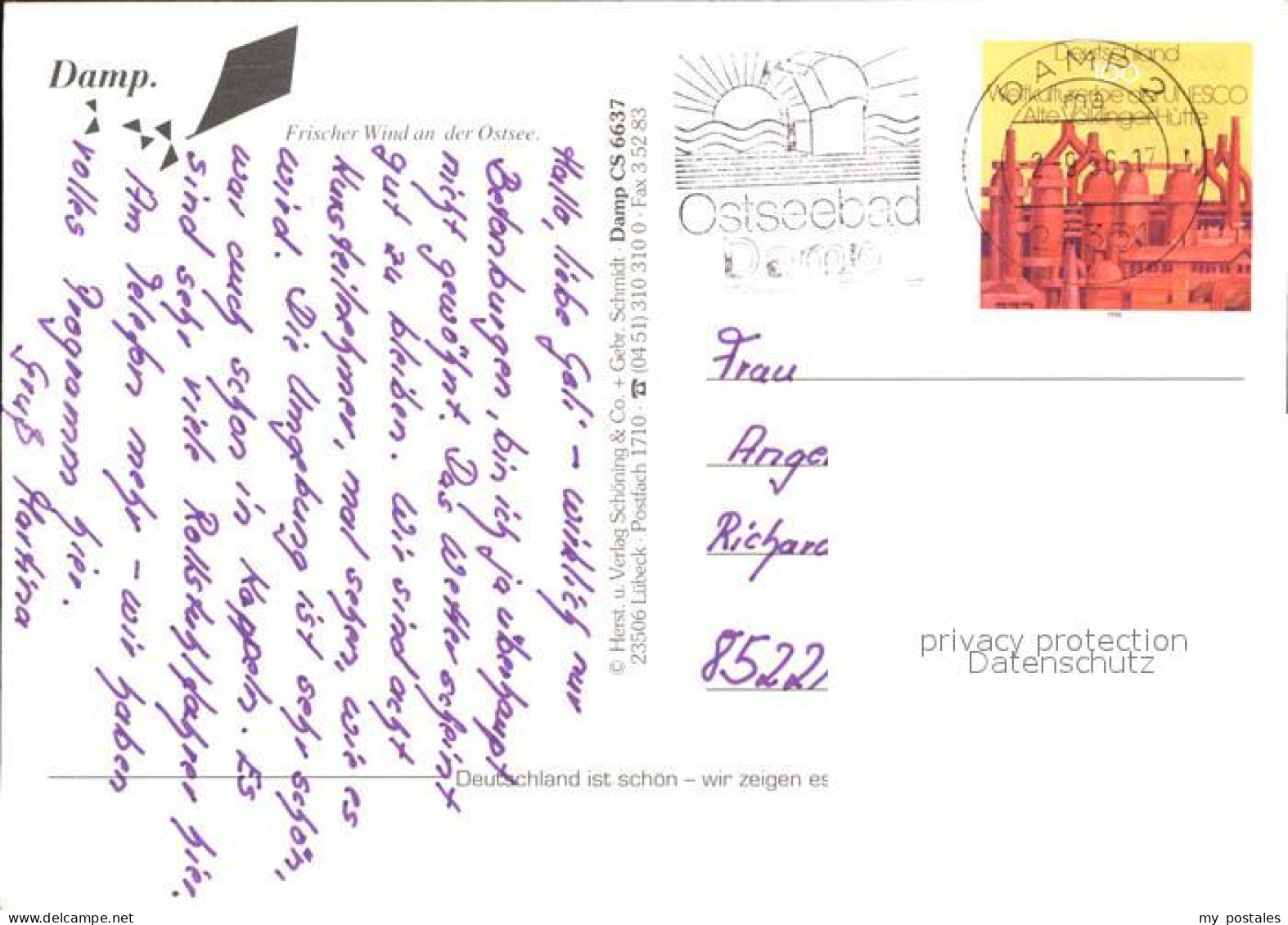 Damp Fliegeraufnahme Mit Hafen - Damp