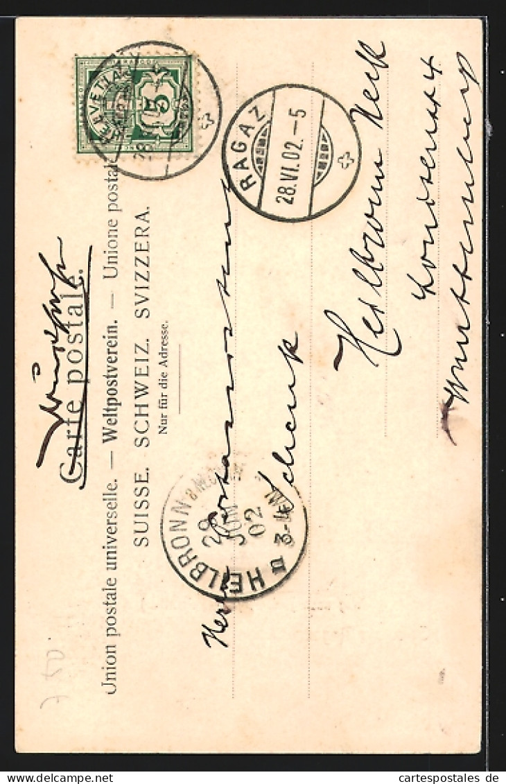 AK Ragaz, Weg Nach Bad Pfäfers Mit Felsentor - Pfäfers