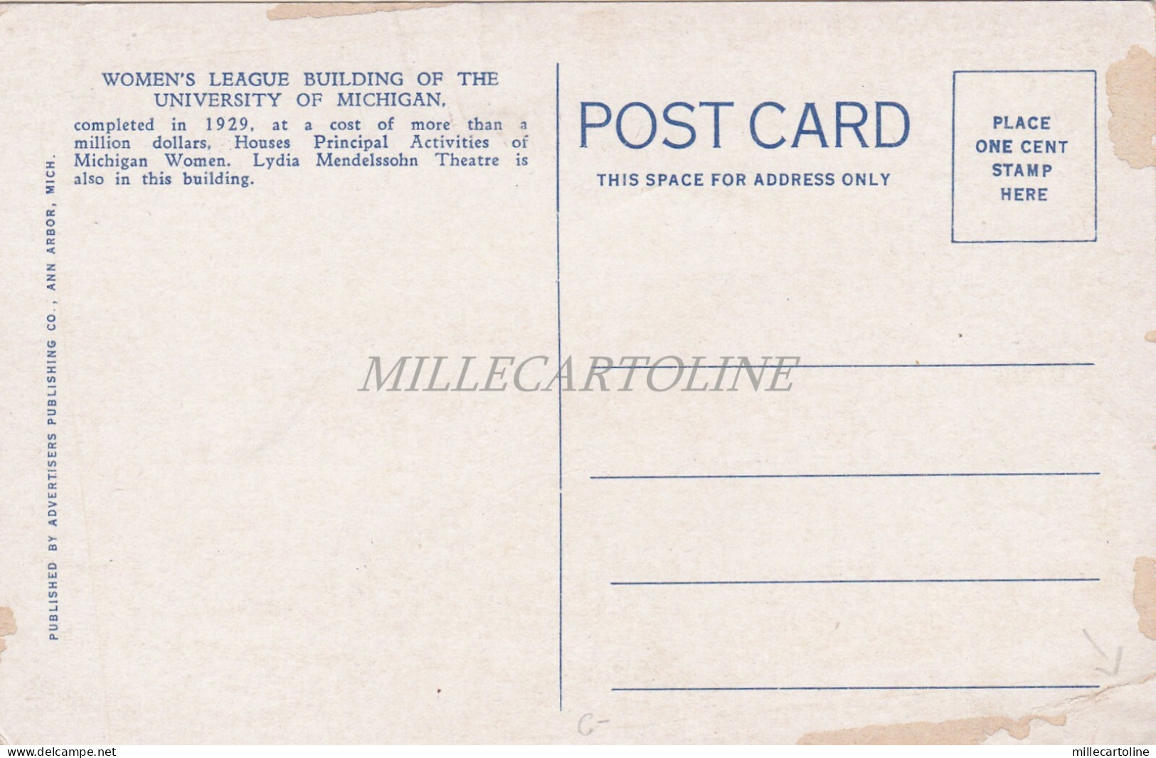 MICHIGAN - Women's League Building, University, Ann Arbor - Autres & Non Classés