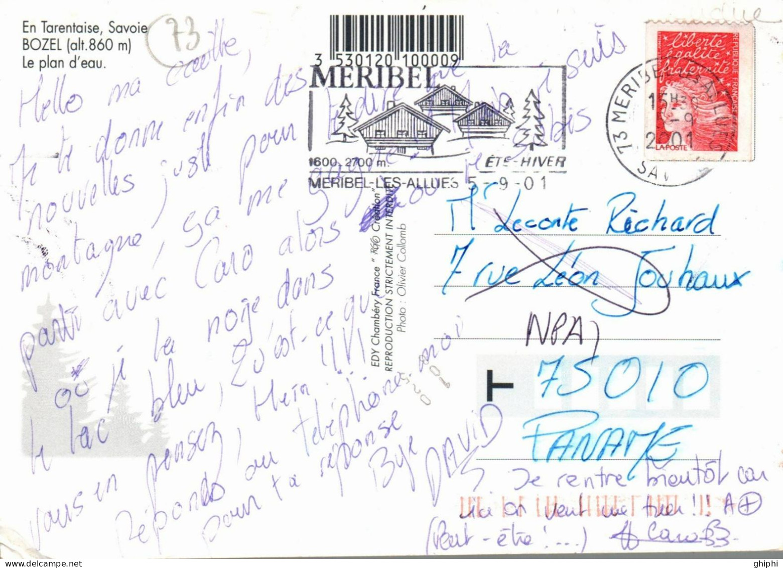 N°31493 W -cpsm Bozel -le Plan D'eau- - Bozel