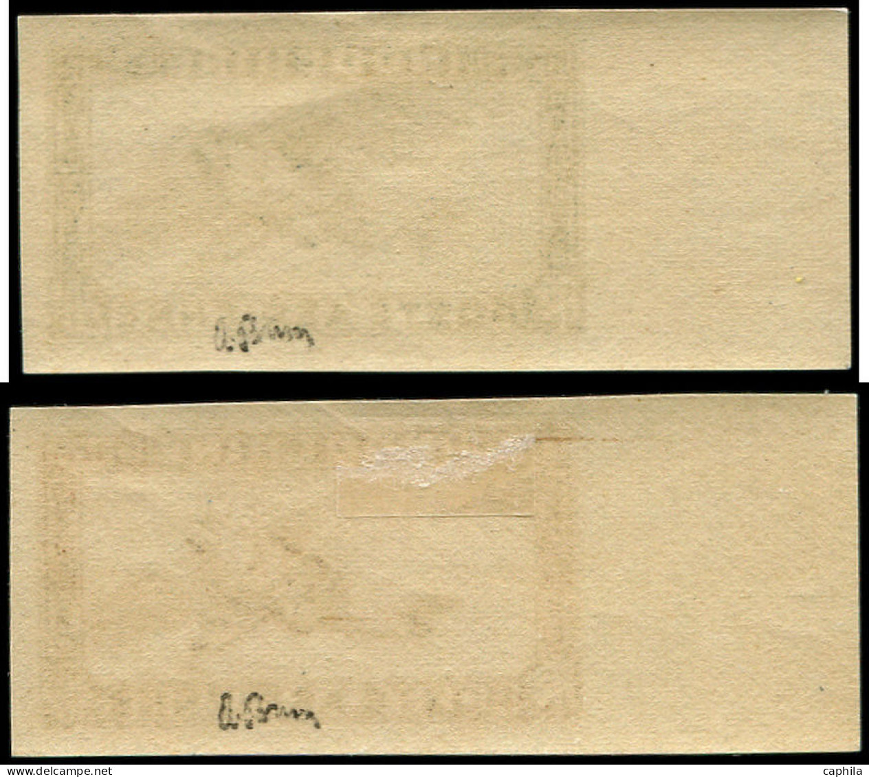 * INDOCHINE - Poste Aérienne - 46a/47a, Non Dentelés, Signés Brun, Bdf - Luftpost