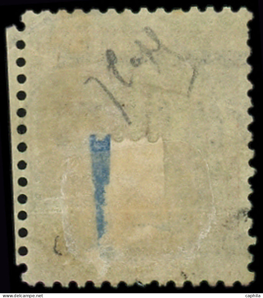 O TAHITI - Poste - 5a, Surcharge Renversée: 10c. Sur 20c. Brique Sur Vert - Usati