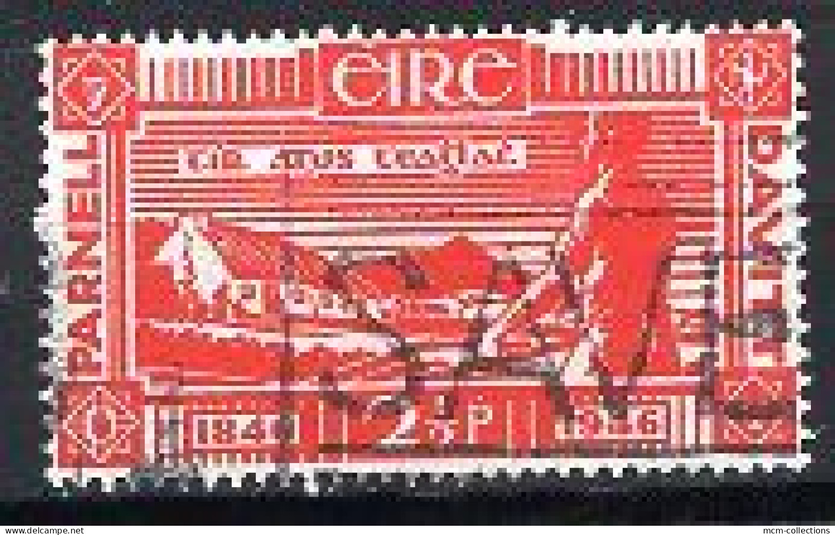 IRLANDE 1946 LA PATRIE 21/2 P ROUGE YVERT N°104 OBLITERE - Usati