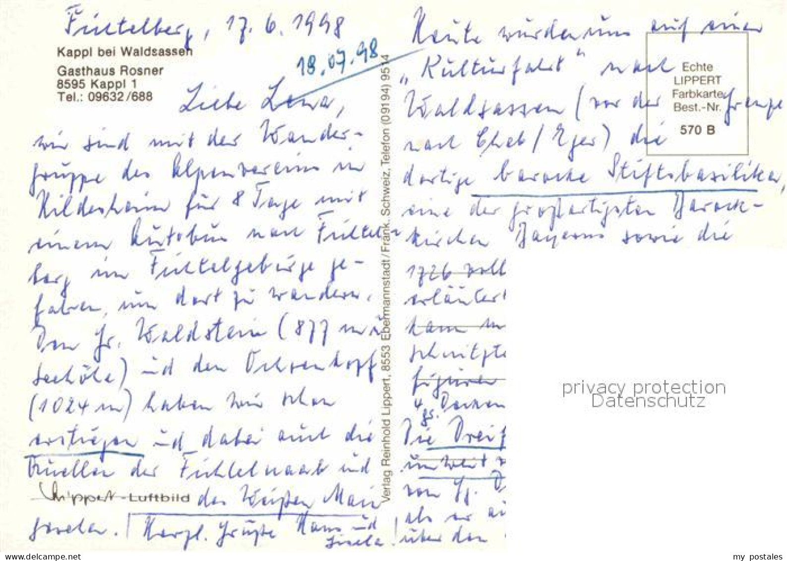 Kappl Waldsassen Dreifaltigkeitskirche Mit Gasthaus Rosner Fliegeraufnahme - Waldsassen