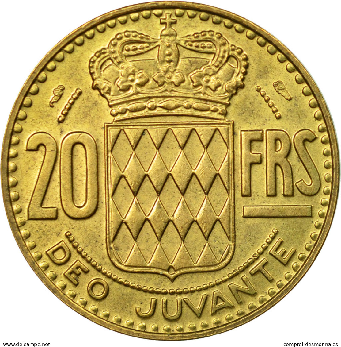 Monnaie, Monaco, Rainier III, 20 Francs, Vingt, 1951, TTB, Aluminum-Bronze - 1949-1956 Anciens Francs