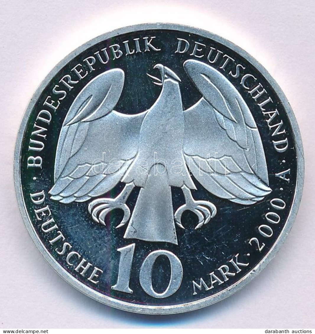 Németország 2000A 10M Ag "Johann Sebastian Bach" T:PP Germany 2000A 10 Mark Ag "Johann Sebastian Bach C:PP Krause KM#202 - Ohne Zuordnung