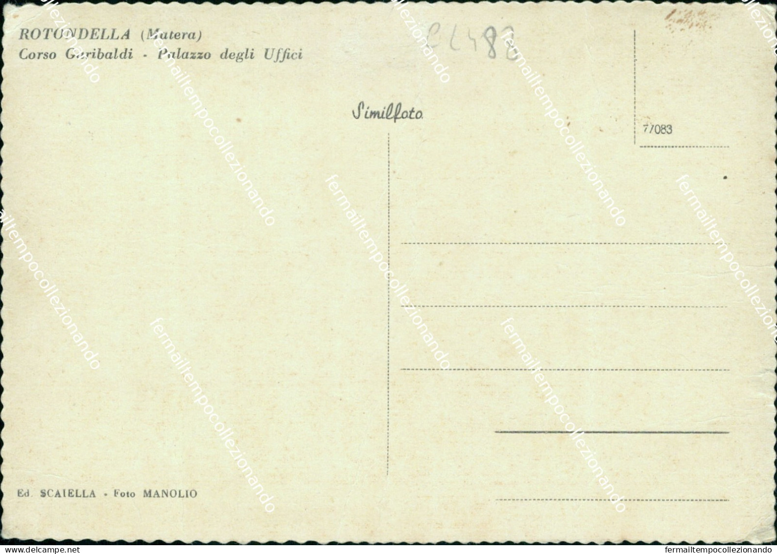 Cl488 Cartolina Rotondella Provincia Di Matera - Matera