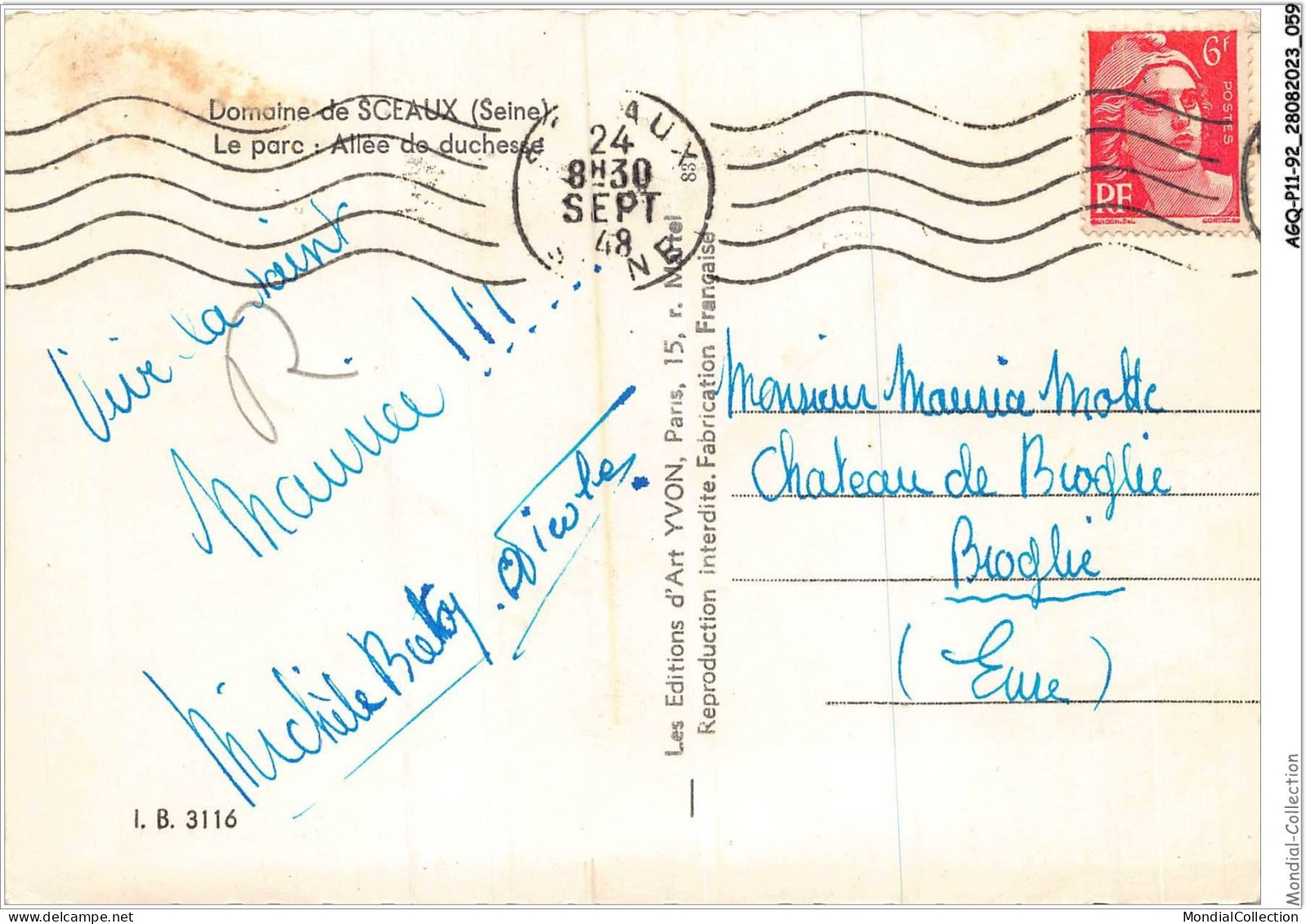 AGQP11-0873-92 - SCEAUX - Le Parc - Allée De Duchesse - Sceaux