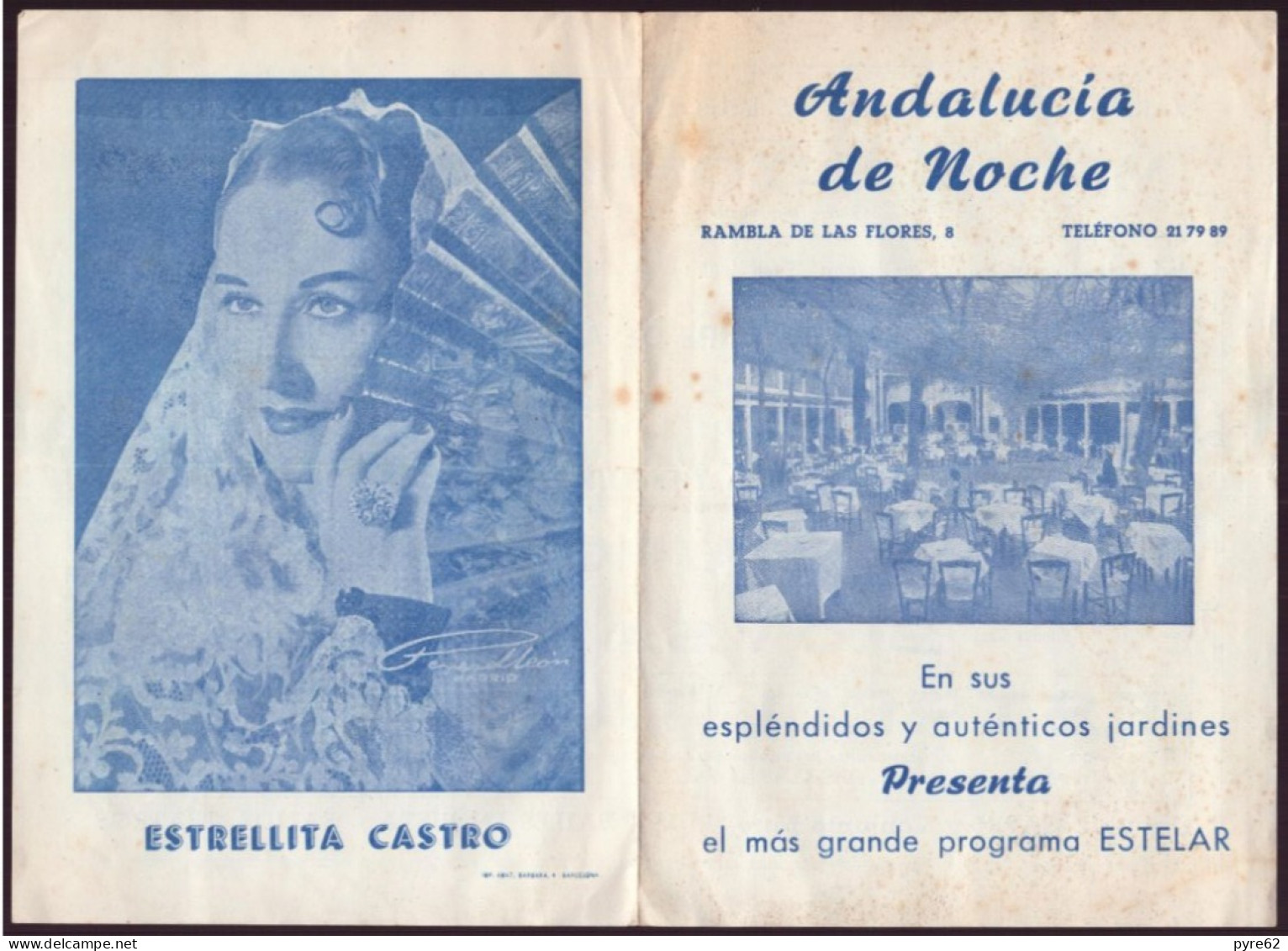 Programme " Andalucia De Noche " Spectacle En Espagne - Programs