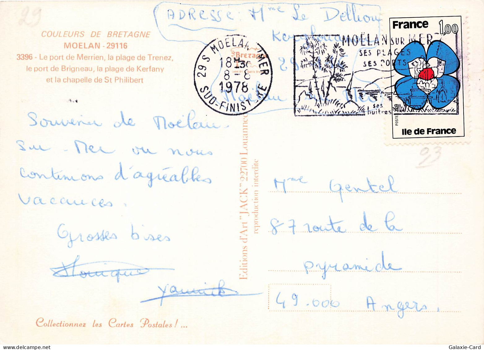 29 MOELAN SUR MER LE PORT DE MERRIEN LA PLAGE DE TRENEZ LE P - Moëlan-sur-Mer