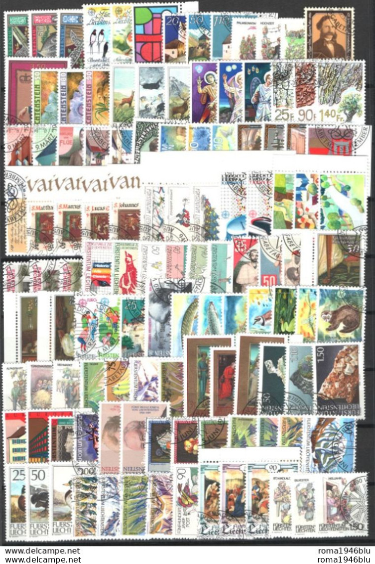 Liechtenstein 1972/95 Collezione Praticamente Completa / Pratically Complete Collection Usati/Used VF - Volledige Jaargang