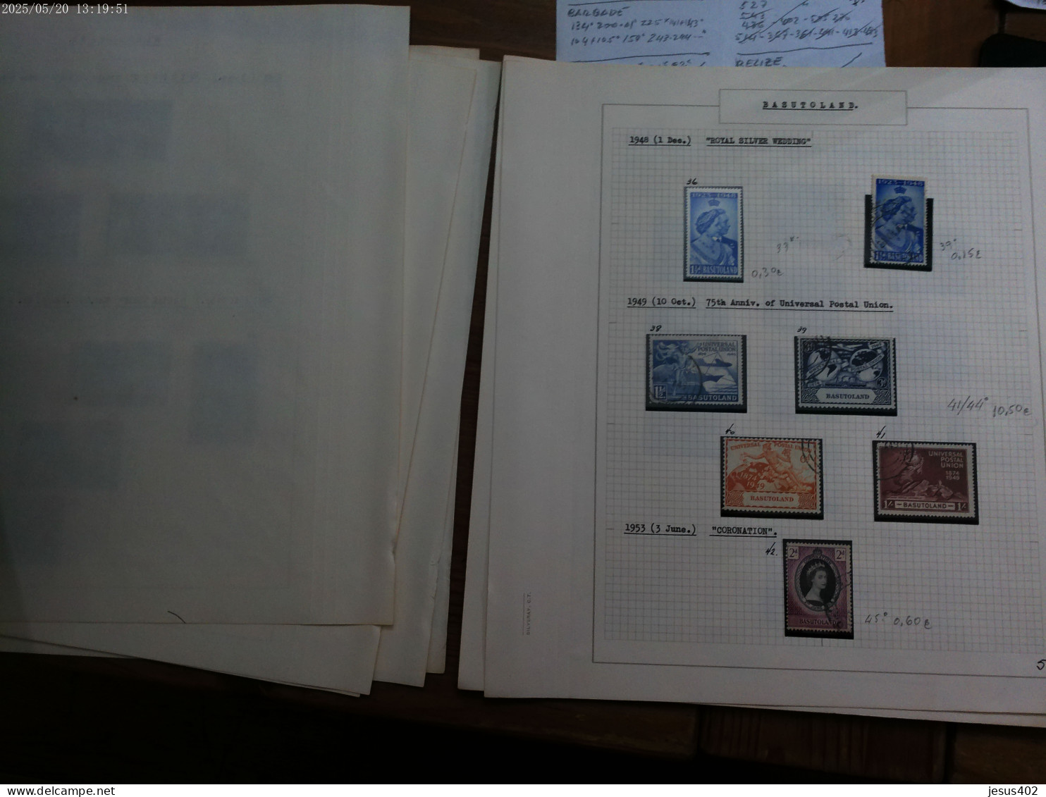 50 BASUTOLAND BASOUTOLAND 1933 al  1966 / BONITA COLECCION a COMPLETAR / YVERT 1 /102 MH FU incompleta