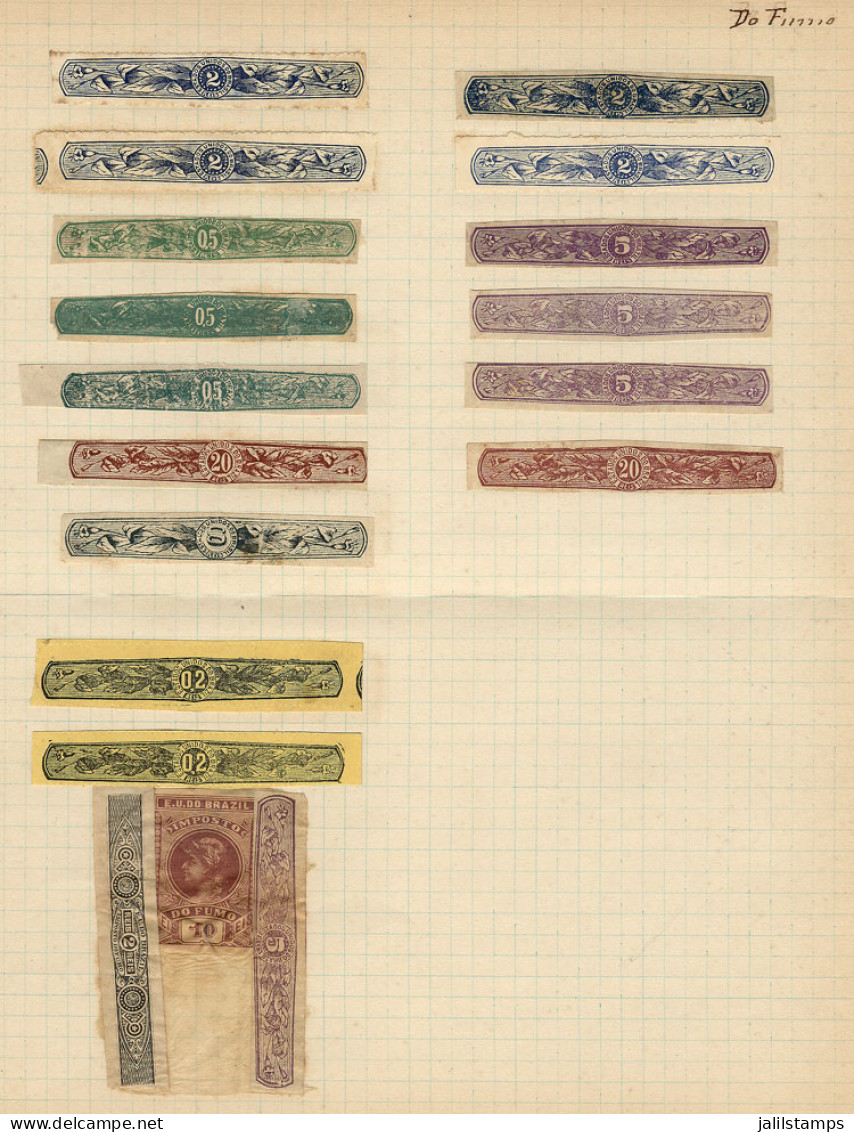 BRAZIL: CONSUMO, FUMO (cigars, Cigarettes): 57 Varied Stamps On 5 Album Pages Of An Old Collection, Fine General Quality - Autres & Non Classés
