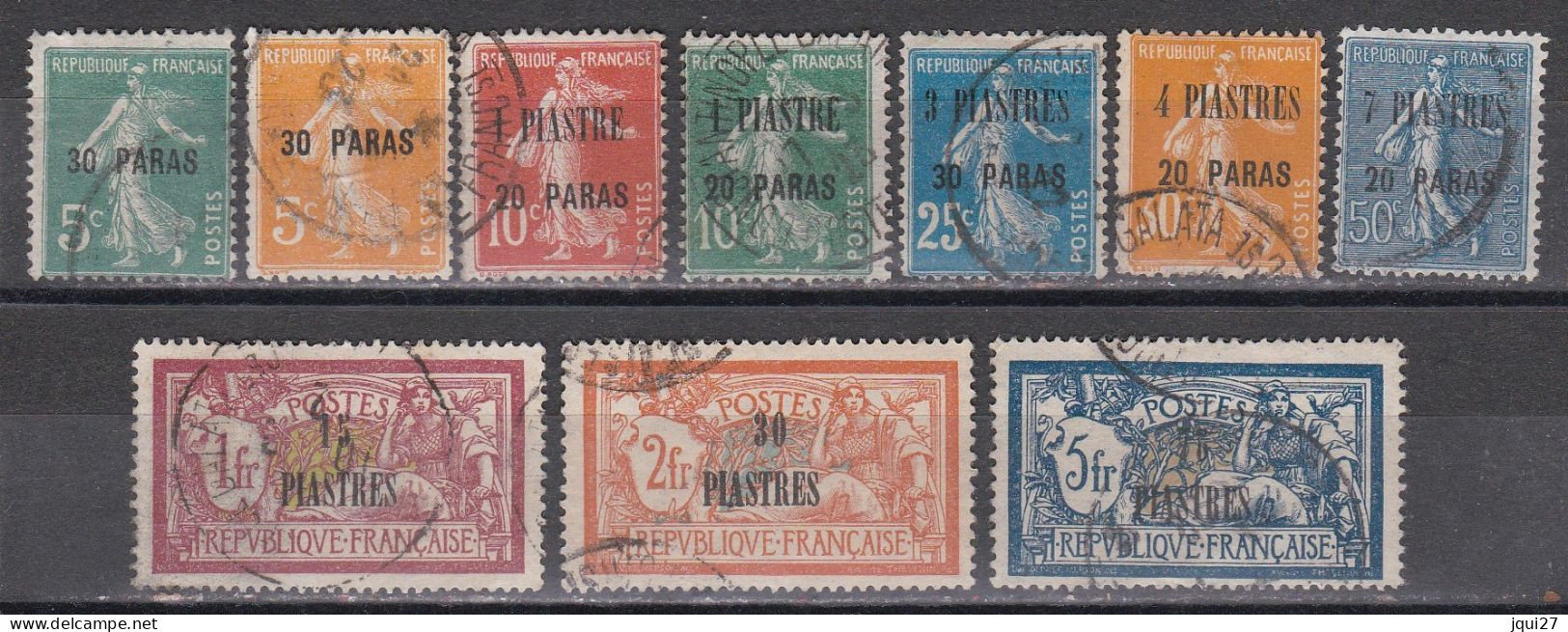 Levant N° 28 à 37 - Gebruikt