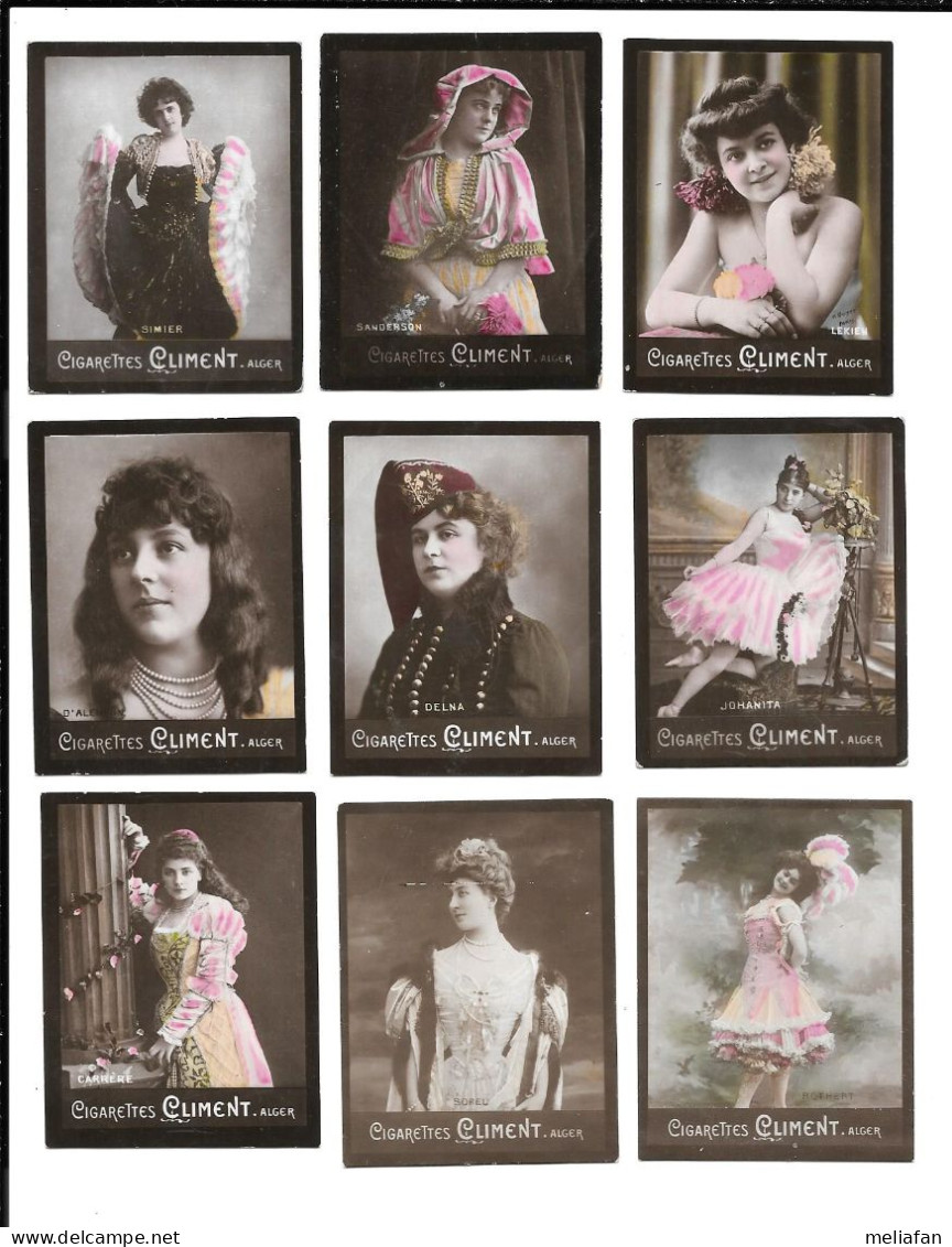 1135A - CARTES CLIMENT - DIVERS TIRAGES - SANDERSON - CARRERE - D'ALENCON - LEKIEN - DELNA - SOREL - ROTHERT - Climent