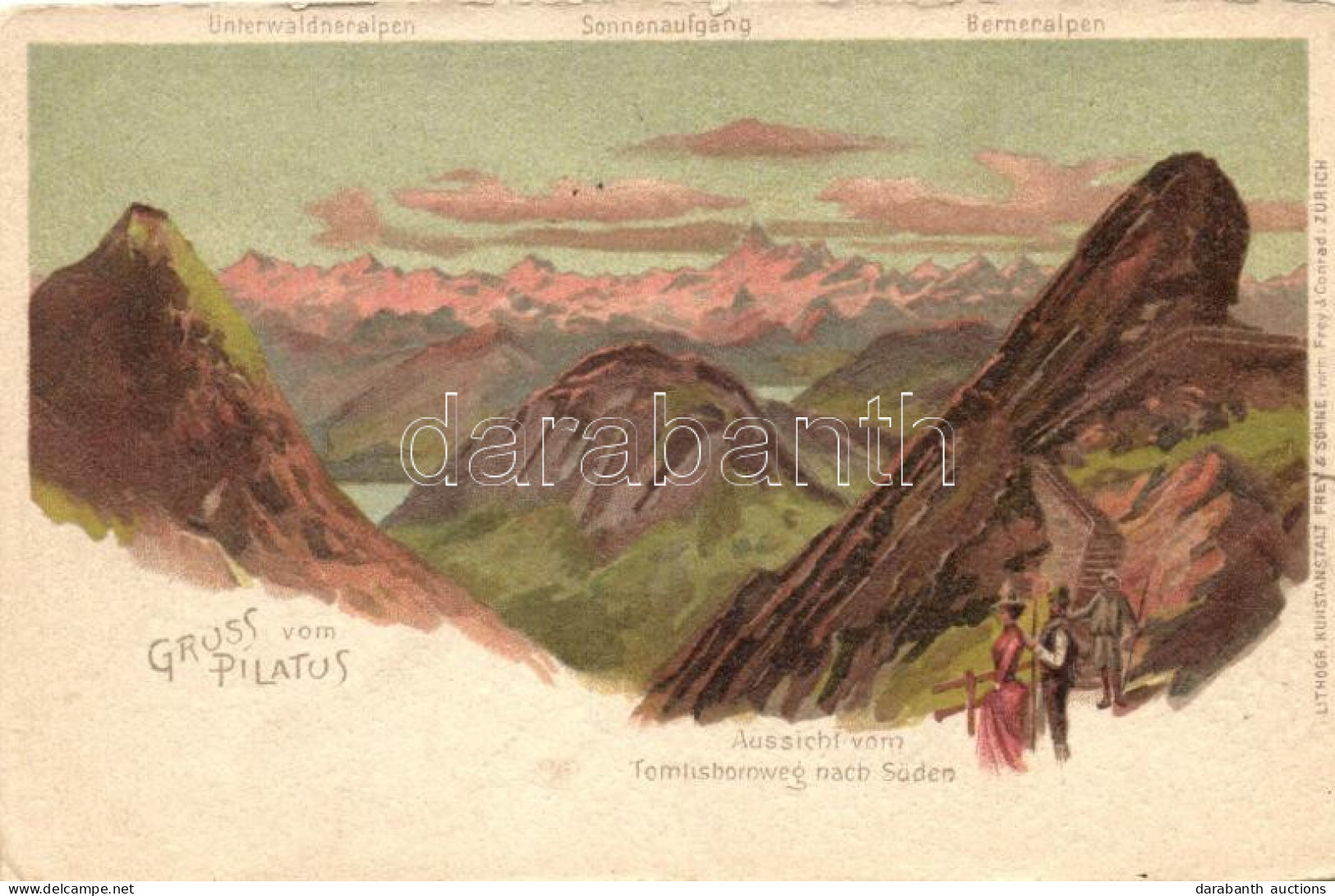** T2/T3 Mount Pilatus, Kunstanstalt Frey & Sohne Litho (EK) - Unclassified