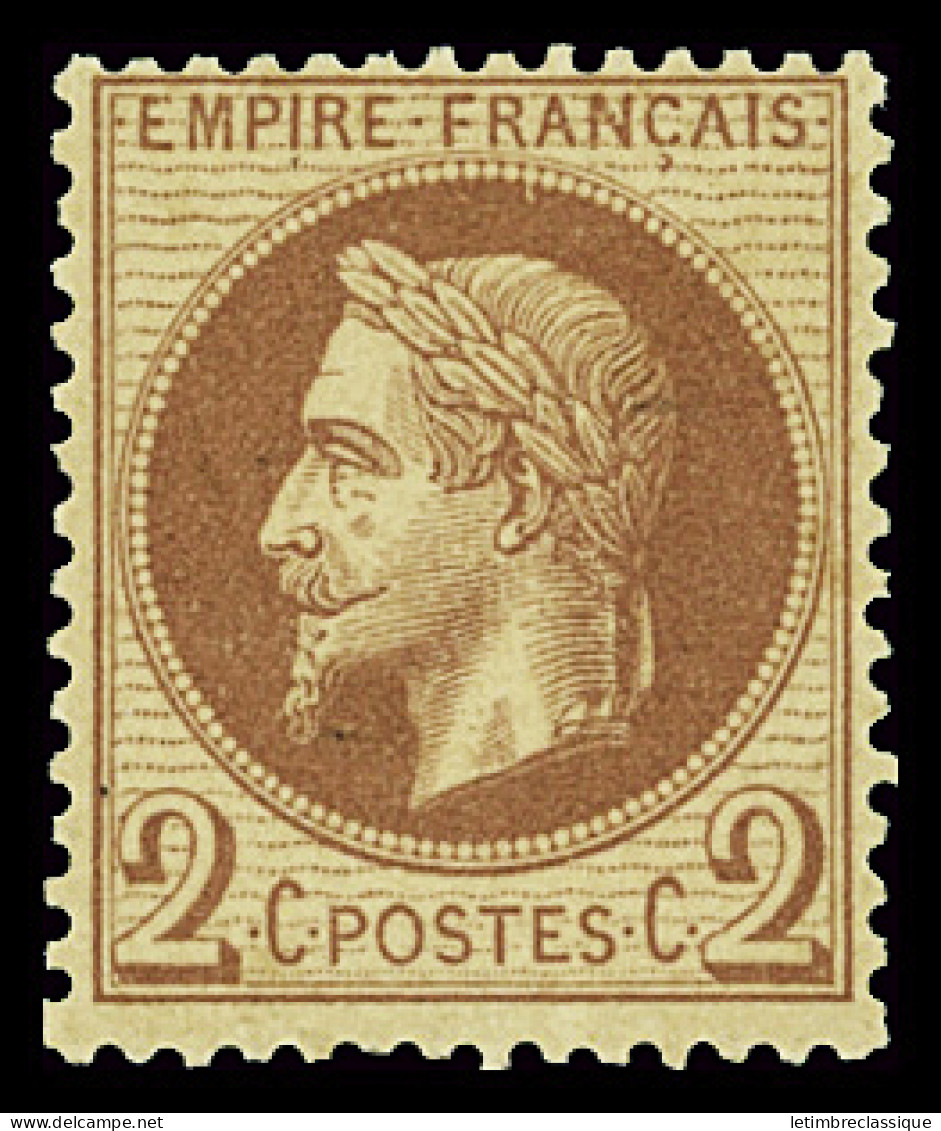 * N°26A 2c Rouge-brun Type I, Neuf *, TB - 1863-1870 Napoleone III Con Gli Allori