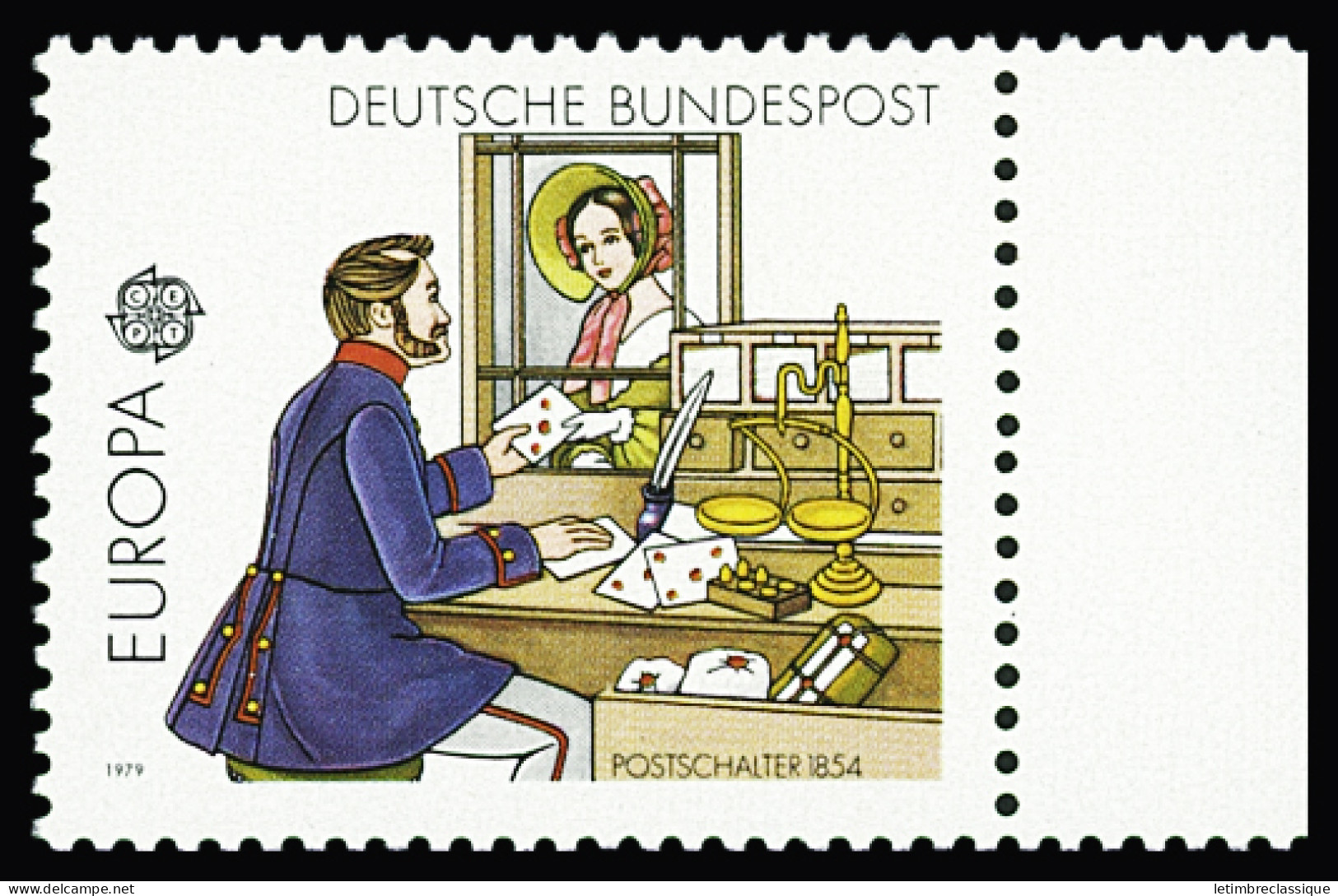 ** ALLEMAGNE N°1012f Europa 1979, Variété Sans Valeur Faciale, RRR, TB (n° Michel) - Komplette Jahrgänge