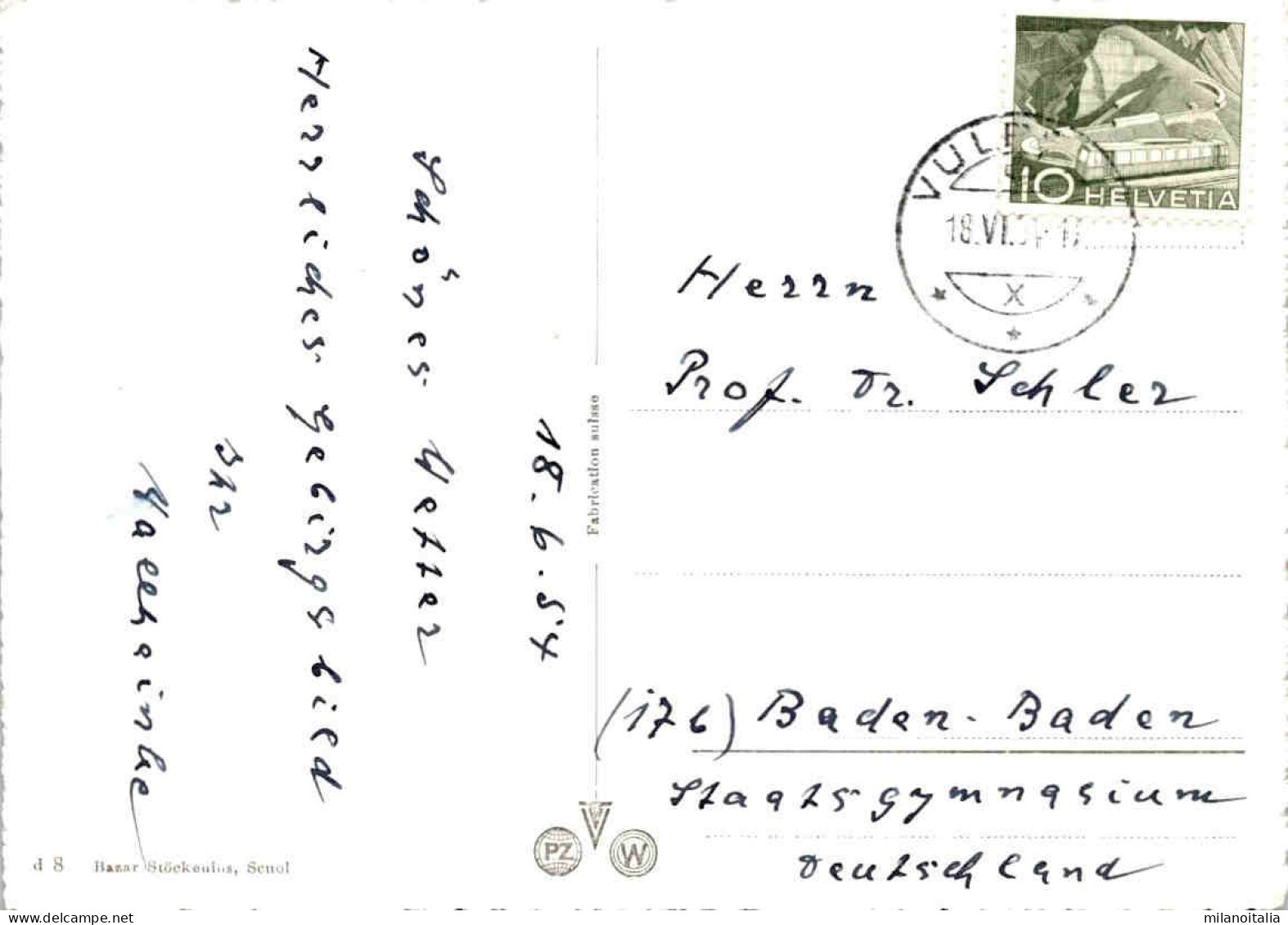 Unterengadin, Scuol-Schuls - Stockerhaus (8) * 18. 6. 1954 - Scuol