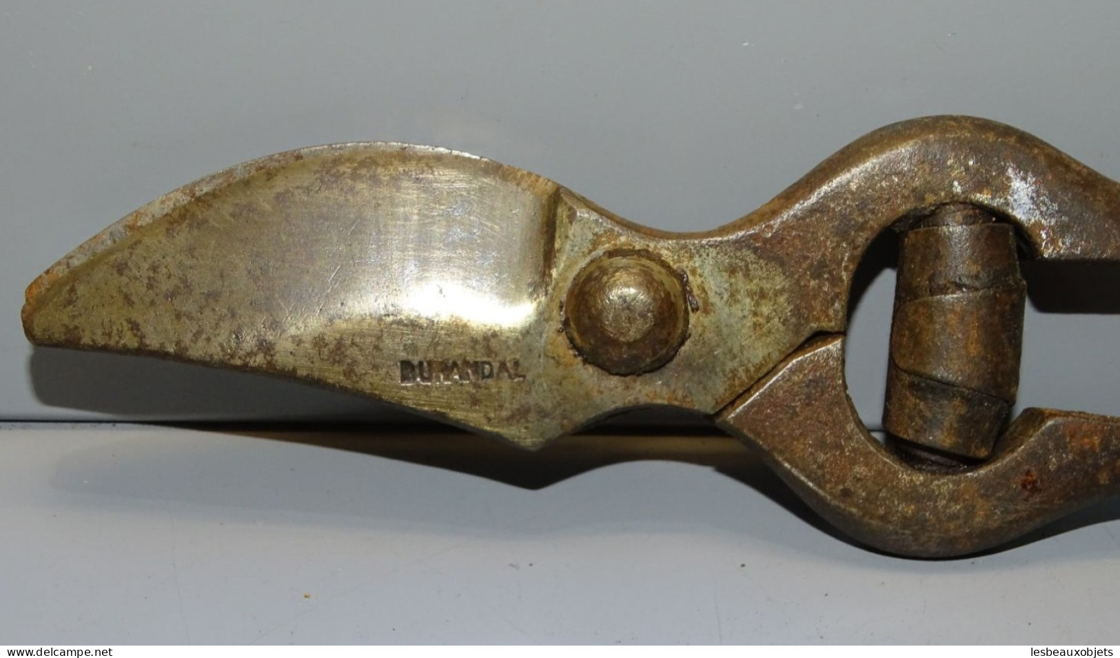 -ANCIEN SECATEUR Gravé DURANDAL  COLLECTION OUTIL JARDINIER  OUTILS ANCIENS   E - Outils Anciens