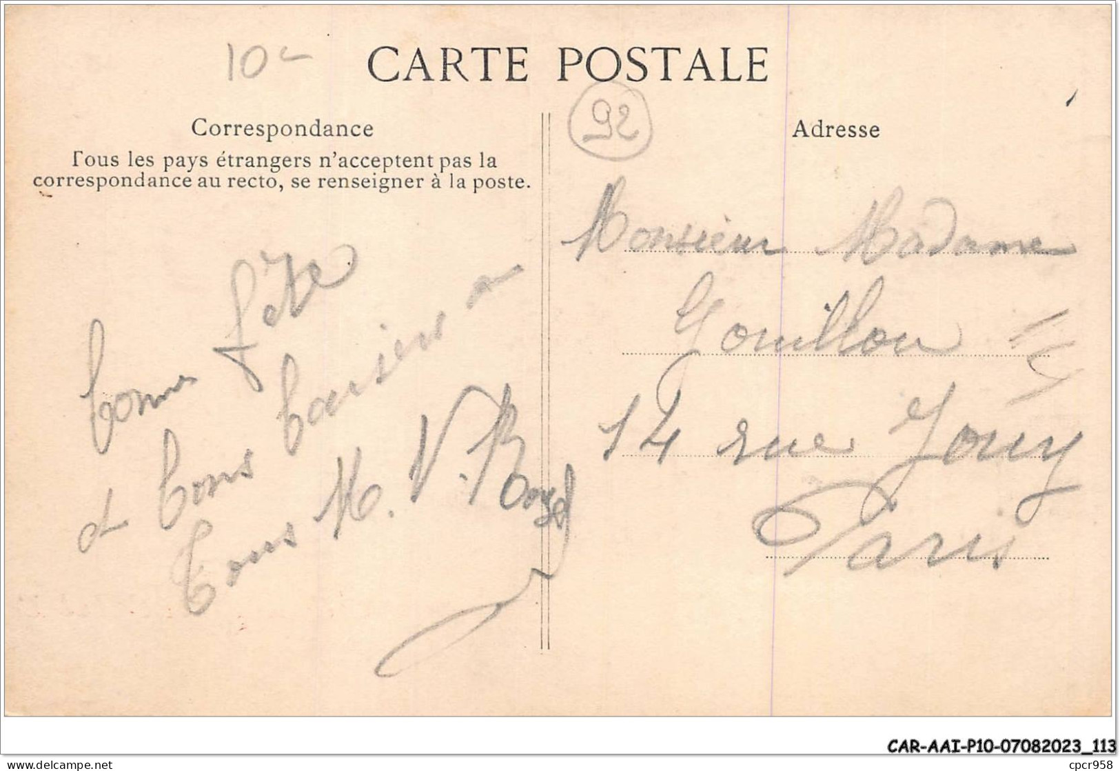 CAR-AAIP10-92-0919 - PUTEAUX - Un Baiser De Puteaux - Hirondelles - Puteaux